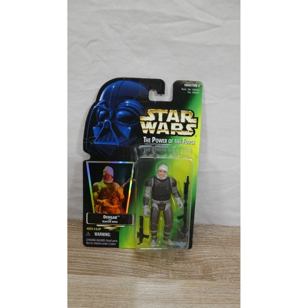 Star Wars Kenner Power Of The Force Dengar Bounty Hunter Green Card 3.75